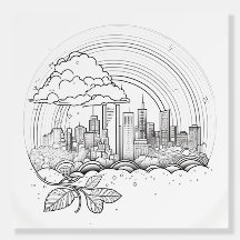 Rainbow Days Kleurplaat Poster Art