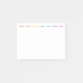 Rainbow Days of the Week Post-it® Notes (Devant)