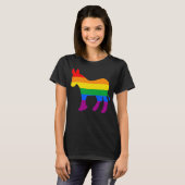 Rainbow Democrat T-shirt (Voorkant volledig)