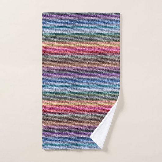Rainbow Denim Pattern Bad Handdoek (Handdoek)