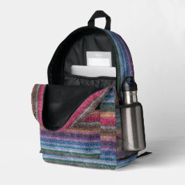 Rainbow Denim Pattern Bedrukte Rugzak
