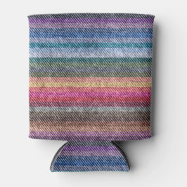 Rainbow Denim Pattern Blikjeskoeler