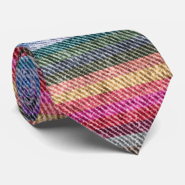 Rainbow Denim Pattern Stropdas