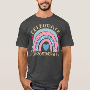 Rainbow Design Neurodiversity Autism Acceptatie Au T-shirt