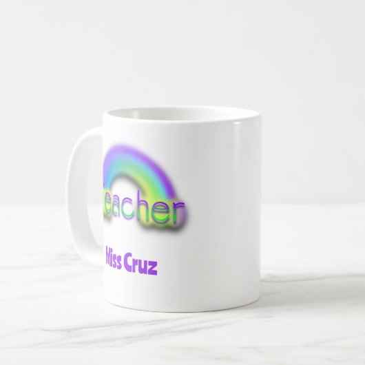 Rainbow Design Teacher Mok (Voorkant links)