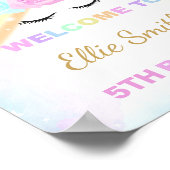 Rainbow Design Unicorn Welkomstsignalen Poster (Hoek)