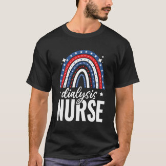 Rainbow Dialyse Verpleegkundige 4 juli USA America T-shirt