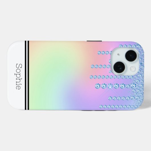 Rainbow Diamond Drips Aangepaste Samsung Case-Mate iPhone Case (Achterkant (horizontaal))