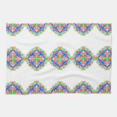 Rainbow Diamond Motif Boho Cuisine / Serviette de  (Horizontal)