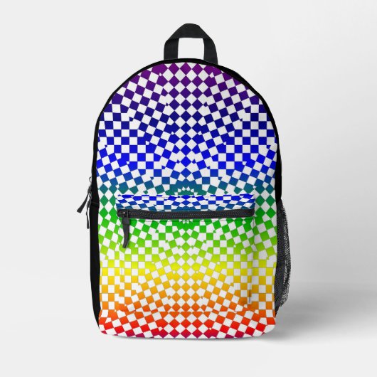 Rainbow Diamond Pattern All over print rugzak (Voorkant)