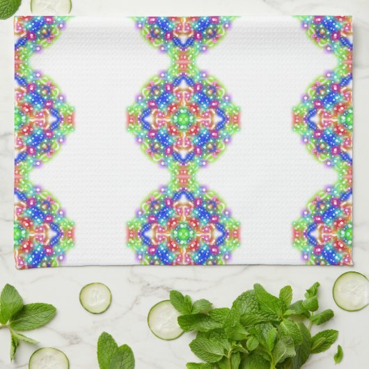 Rainbow Diamond Pattern Boho Keuken / Badhanddoek Theedoek (Gevouwen)