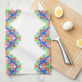 Rainbow Diamond Pattern Boho Keuken / Badhanddoek Theedoek (Quarter Fold)