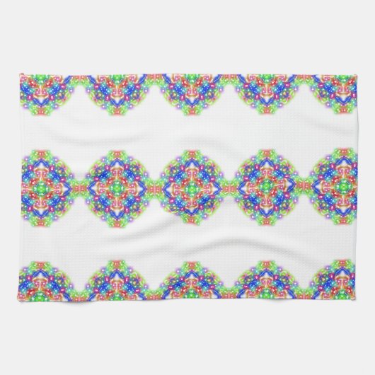 Rainbow Diamond Pattern Boho Keuken / Badhanddoek Theedoek (Horizontaal)