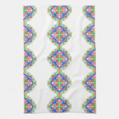 Rainbow Diamond Pattern Boho Keuken / Badhanddoek Theedoek (Verticaal)