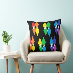 Rainbow Diamonds Kussen