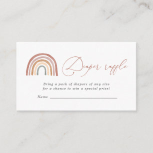 Rainbow Diaper Raffle-Baby shower Informatiekaartje
