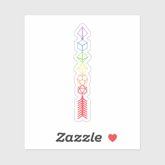 Rainbow Dice Arrow van de Ranger Sticker (Vel)