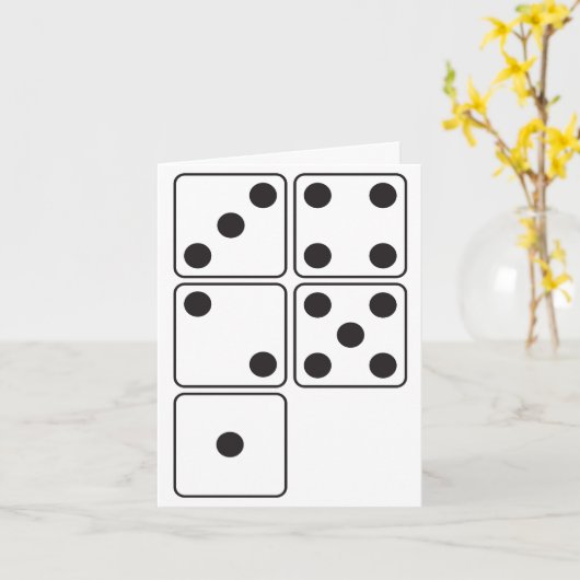 Rainbow Dice Note Kaart (Gele Bloem)