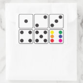 Rainbow Dice Sticker (Tas)