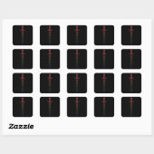 Rainbow Dice Sword Tabletop RPG Gaming Vierkante Sticker (Vel)