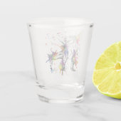 Rainbow Dinosaur Tyrannosaurus  Shot Glas (Achterkant)