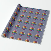 Rainbow Disco Ball Gift Wrap Cadeaupapier (Uitgerold)
