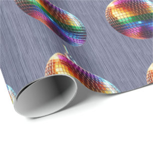 Rainbow Disco Ball Gift Wrap Cadeaupapier