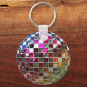 Rainbow Disco Ball-spiegels Sleutelhanger (Voorkant)