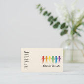 Rainbow Diversity Cartes de visite personnalisable (Debout devant)