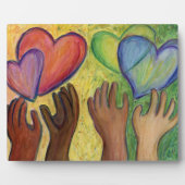 Rainbow Diversity Hart DEI Art Print Plaques Fotoplaat (Voorkant)