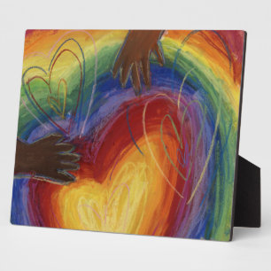 Rainbow Diversity Hart DEI Art Print Plaques Fotoplaat