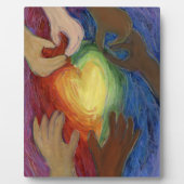 Rainbow Diversity Hearts Art Imprimer Plaque DEI (Devant)