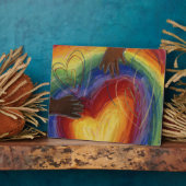 Rainbow Diversity Hearts DEI Art Imprimer Plaques (Côté)