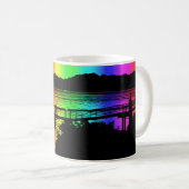 Rainbow Dock Silhouettes Coffee Cup and Mug (Devant droit)