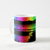 Rainbow Dock Silhouettes Coffee Cup and Mug (Devant gauche)