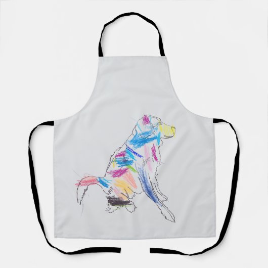 Rainbow Dog Art Schort (Voorkant)