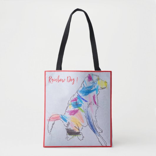 Rainbow Dog-Canvas tas (Voorkant)