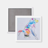 Rainbow Dog Magnet Magneet (Voorkant / Achterkant)
