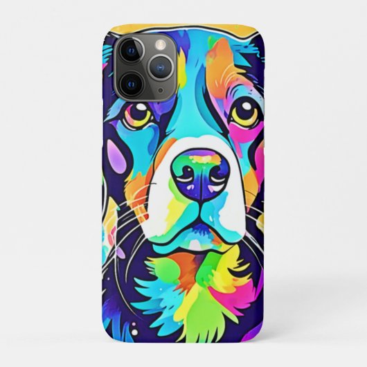 Rainbow Dog Portrait Design Case-Mate iPhone Case (Achterkant)