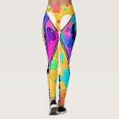 Rainbow Dog Portrait Design Leggings (Achterkant)