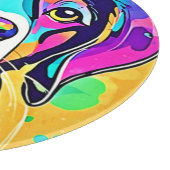 Rainbow Dog Portrait Design Snijplank (Hoek)