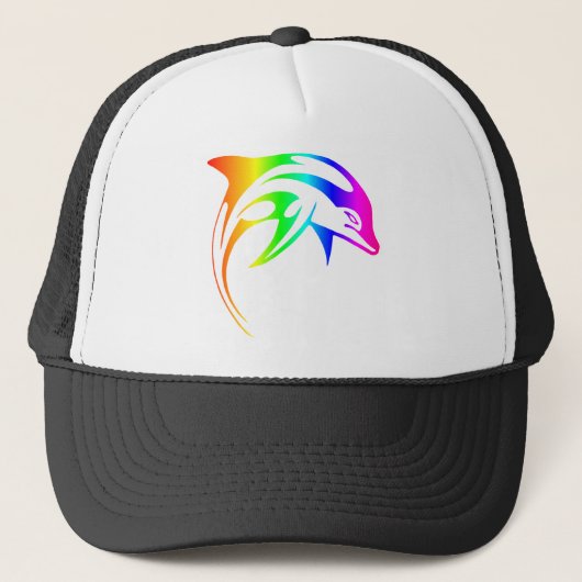Rainbow Dolphin Trucker Pet (Voorkant)
