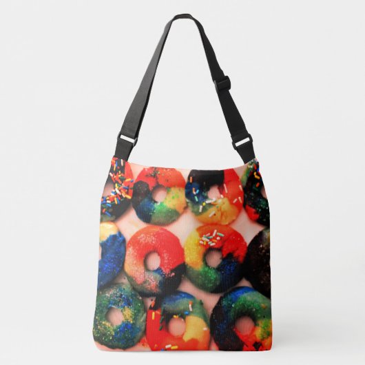 Rainbow Donuts Crossbody Tas (Voorkant)