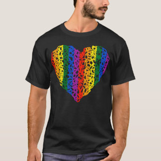 Rainbow Doodle Heart family T-shirt