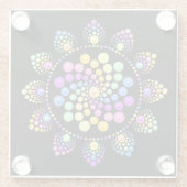 Rainbow Dot Art Mandala Onderzetters (Achterkant)