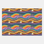 Rainbow dot art stijl inpakpapier vel (Voorkant 2)