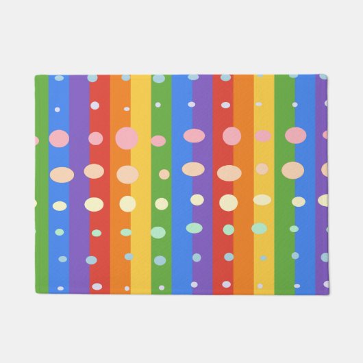 RAINBOW DOT STRIPES DEURMAT (Voorkant)