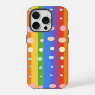 RAINBOW DOT STRIPES iPhone 15 PRO HOESJE