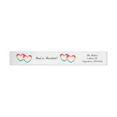 "Rainbow Double Hearts" Envelopper le Étiquette de (Individuel)