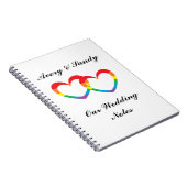 "Rainbow Double Hearts"-laptop op maat Notitieboek (Rechterzijde)